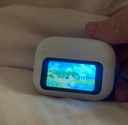 Casti Bluetooth A9 Pro ANC cu Ecran Color Tactil si Incarcare Wireless photo review